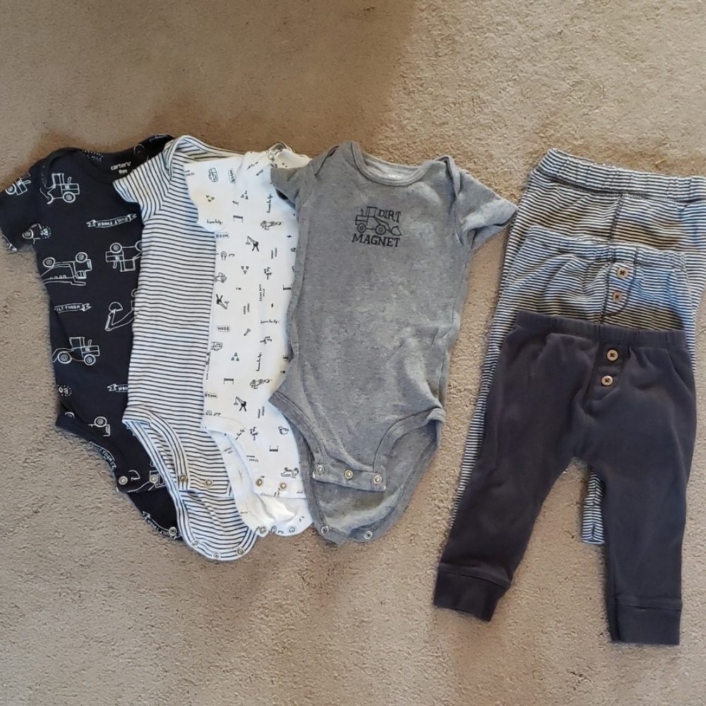 9 Month Boy Bodysuit and Pants Sets